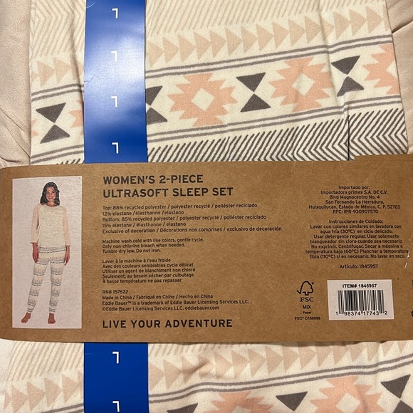 NEW Eddie Bauer Women's 2-piece Sleep Set - Picture 3 of 6